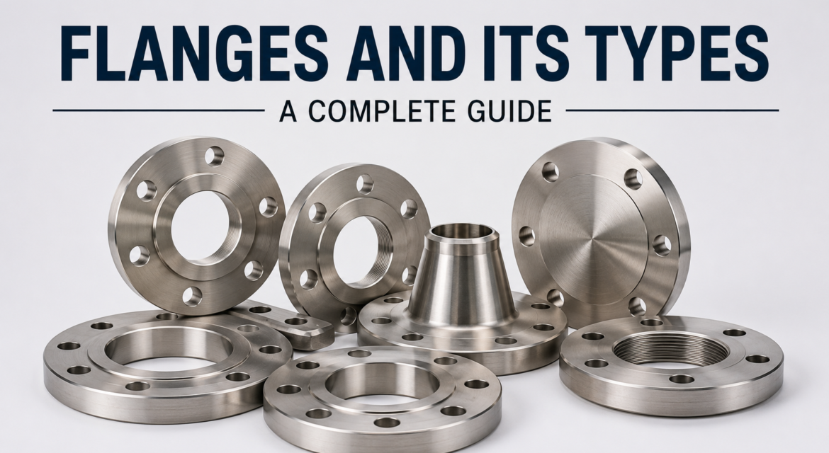 Flanges and its types including weld neck, slip-on, blind, socket weld, threaded and lap joint flanges used in industrial piping systems